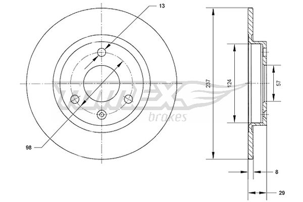 Brzdový kotúč TOMEX Brakes